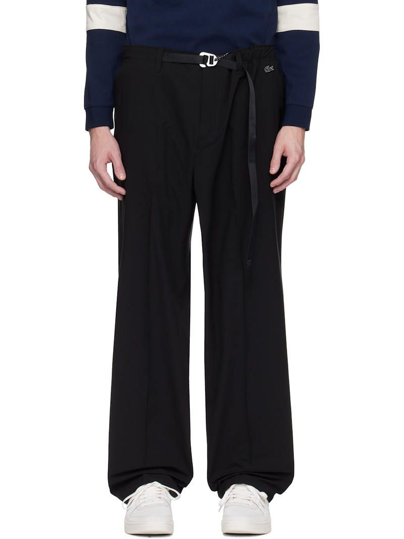 Black Straight Cut Technical Trousers 1