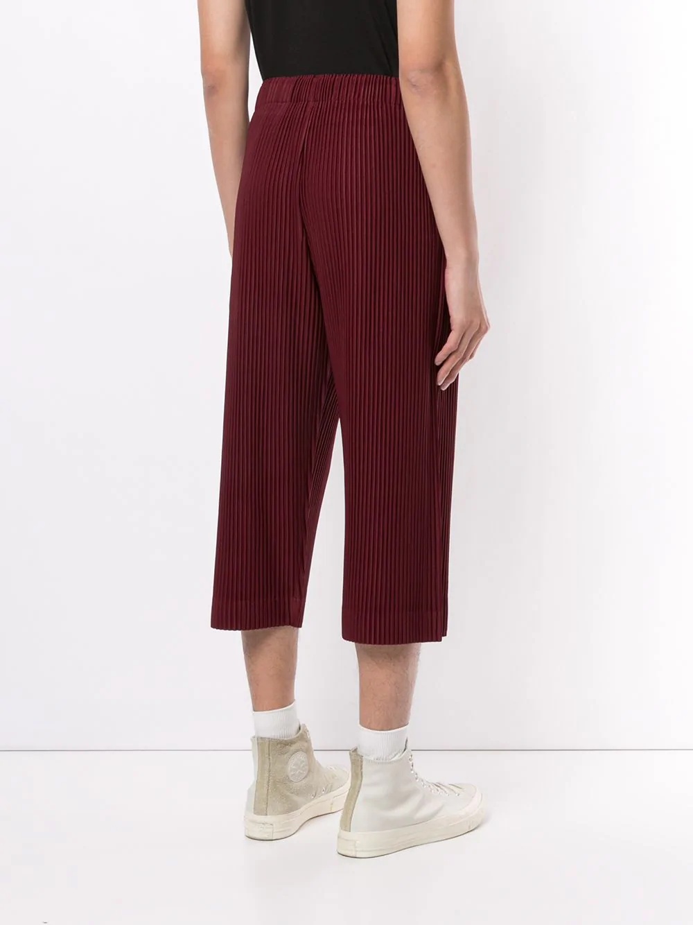 pleated cropped trousers - 4