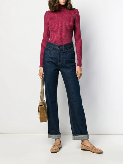 GUCCI turtle neck ribbed sweater outlook