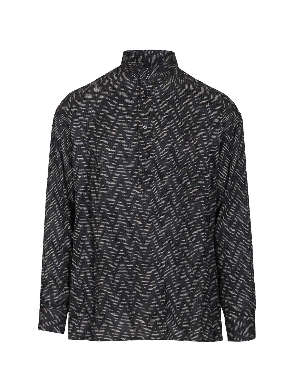 zigzag buttoned shirt - 1
