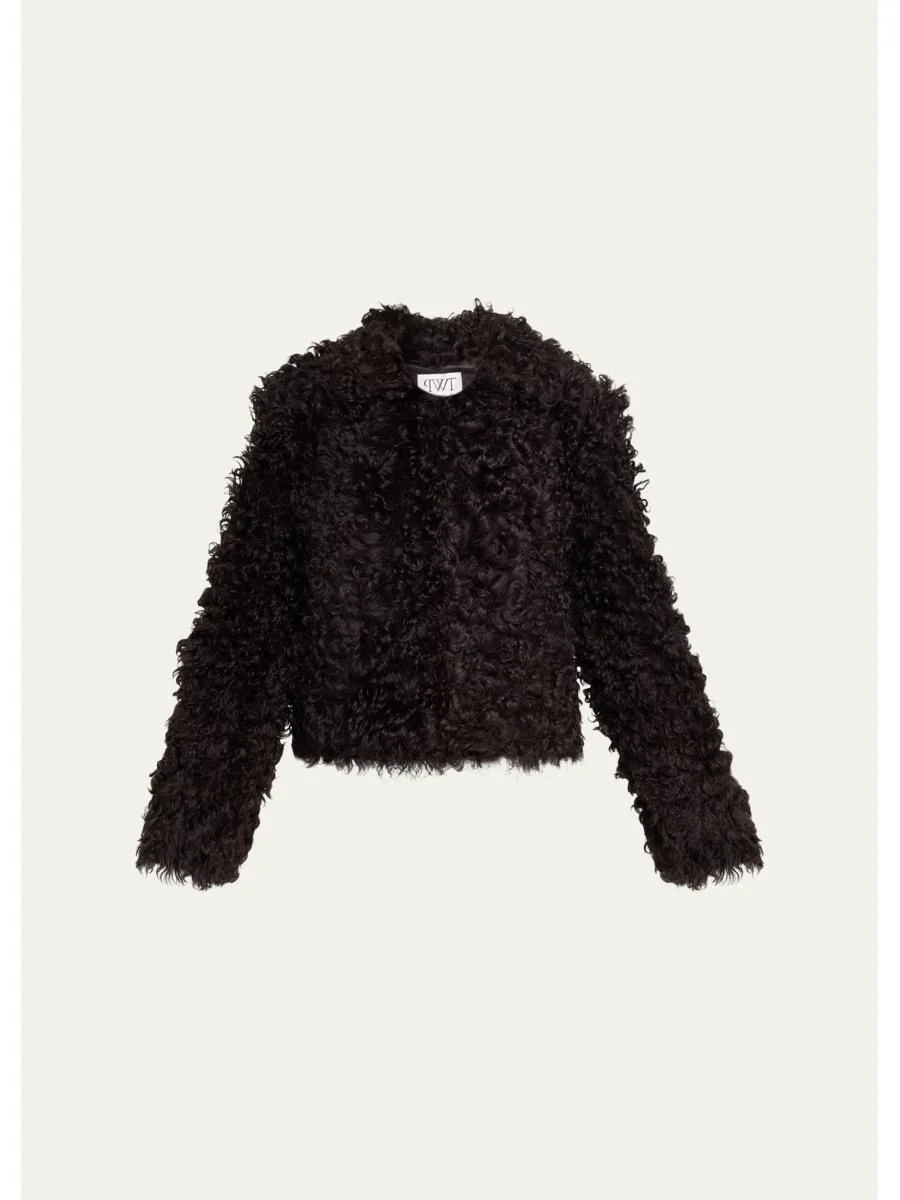Sylvia Curly Shearling Jacket - 1