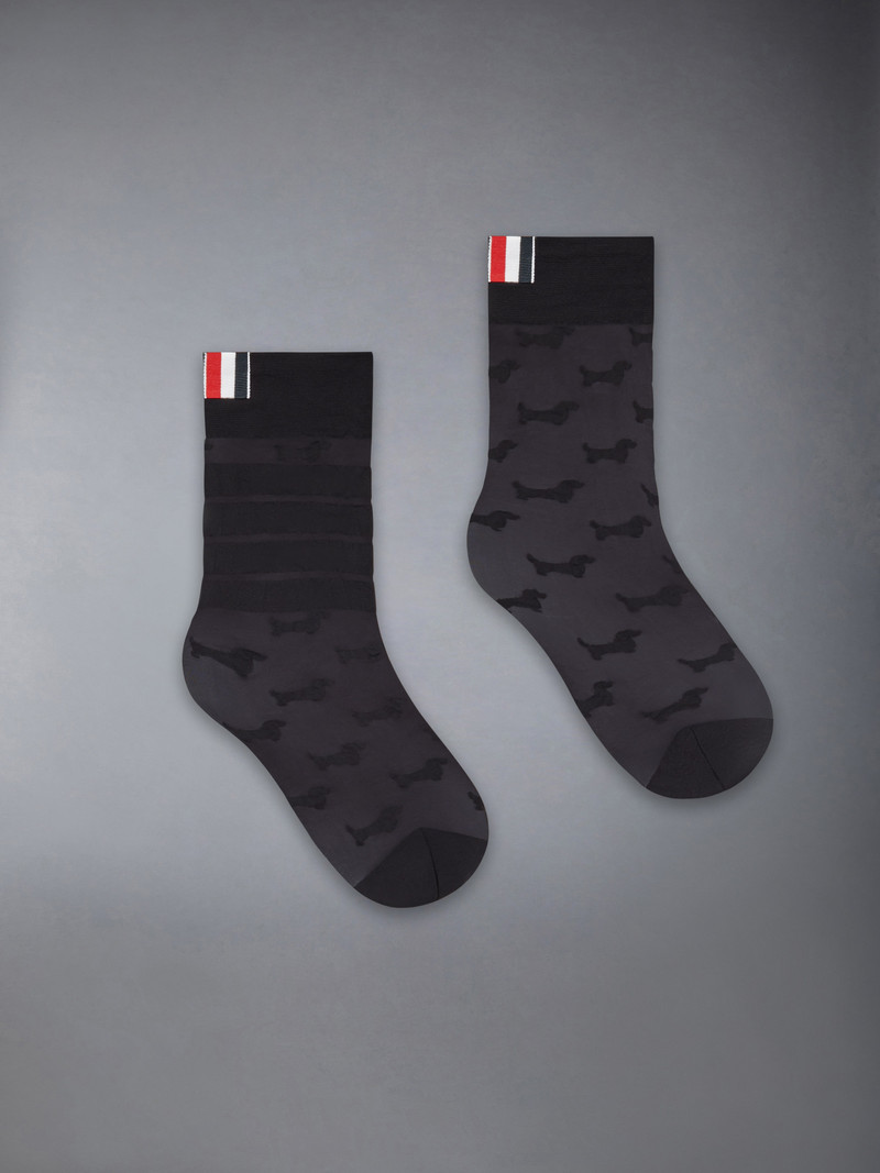 HECTOR 4-BAR SHEER MID CALF SOCKS 1