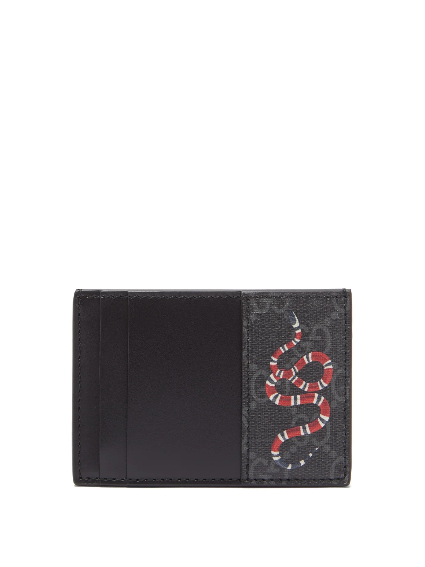 GG Supreme snake-print cardholder - 1