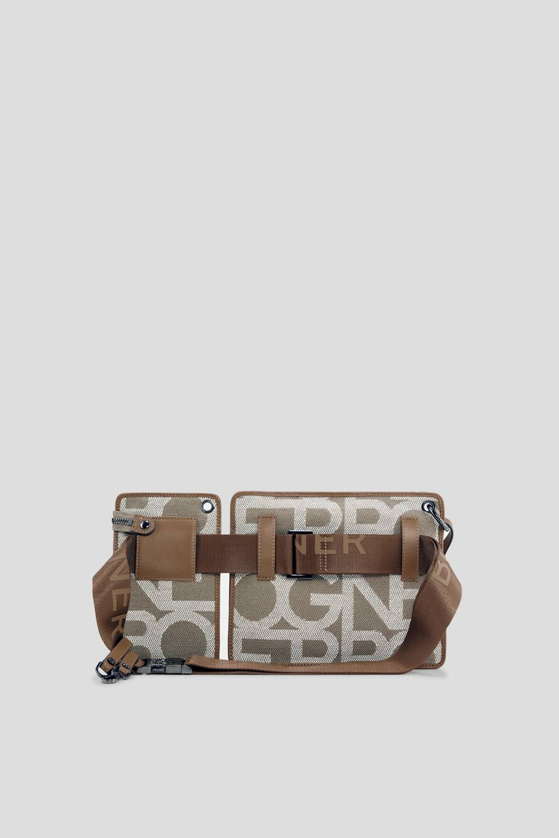 PANY ALISAR MULTIPOCKET BELT BAG IN BEIGE/WHITE 3