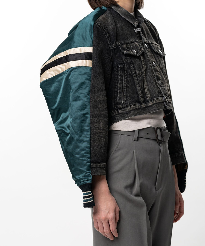 Front Back Combined Denim Jacket 7