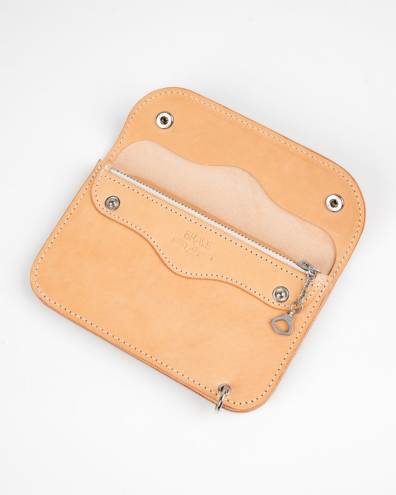 Iron Heart OGL BRAVE HORSEHIDE TRUCKER WALLET - NATURAL outlook