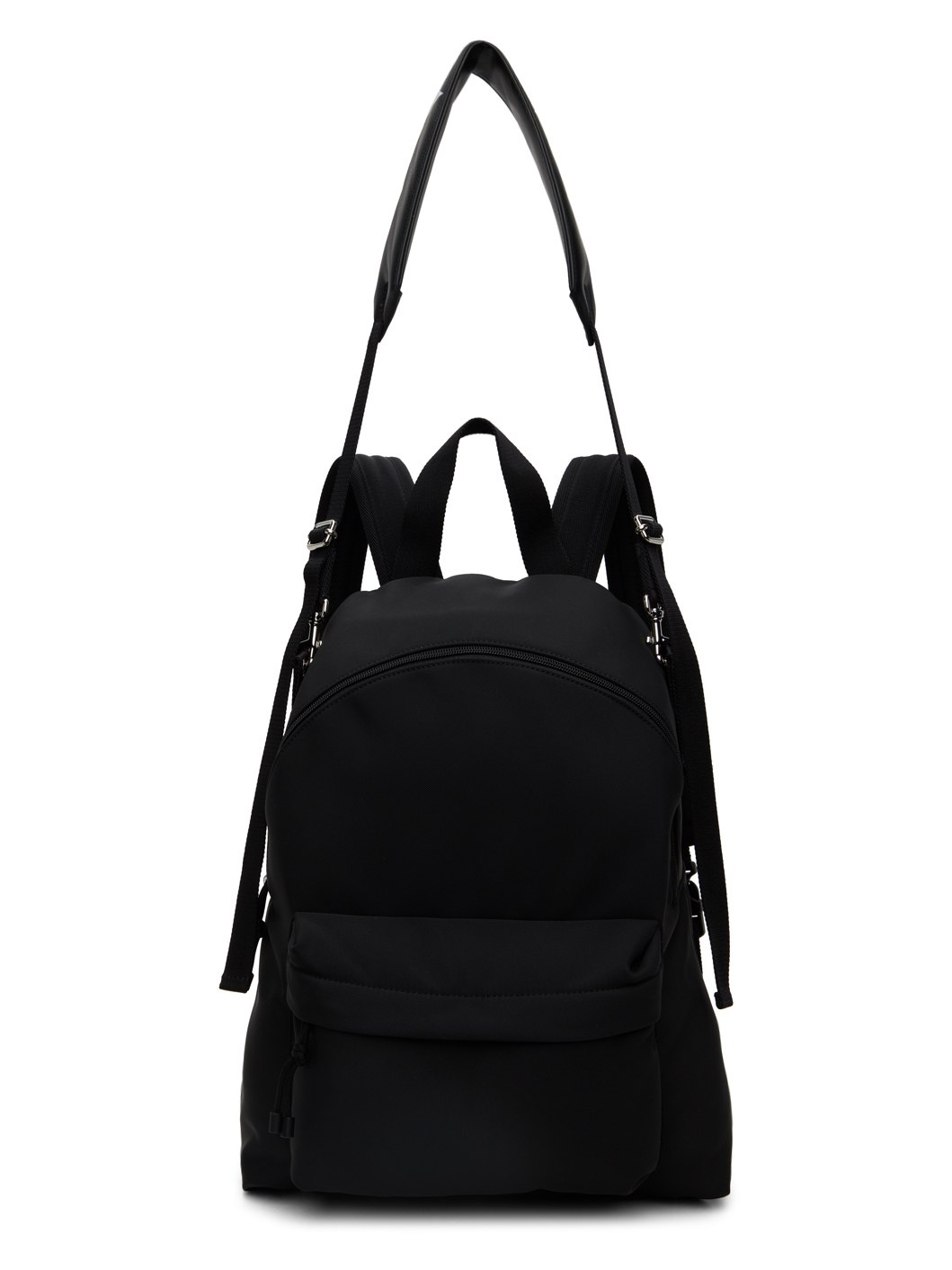 Black 'VLTN' Print Backpack - 4