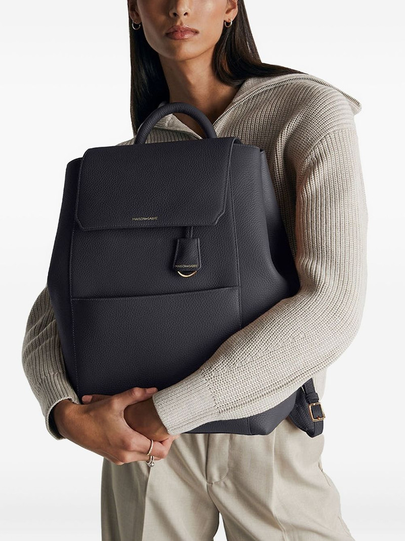 MAISON de SABRÉ flap leather soft backpack outlook
