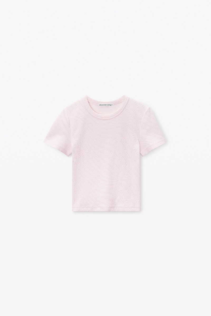 logo jacquard short sleeve baby tee 1
