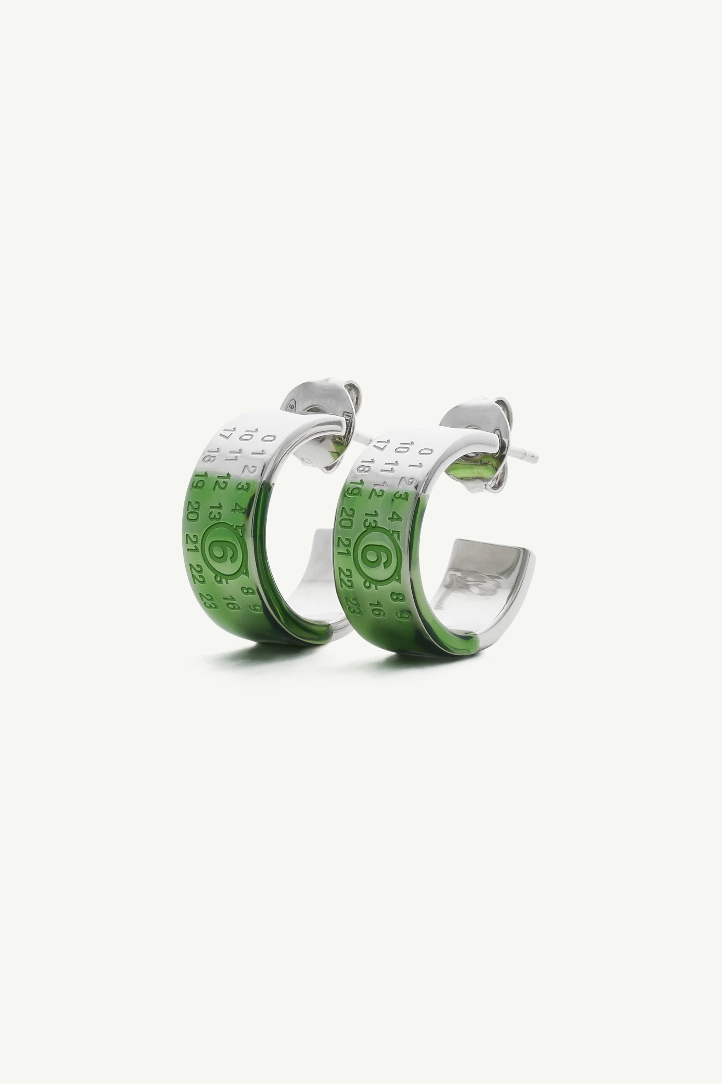 Engraved Numeric Signature Earrings - 2