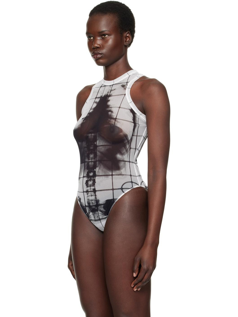 Jean Paul Gaultier White & Black 'The Squeletor' Bodysuit outlook