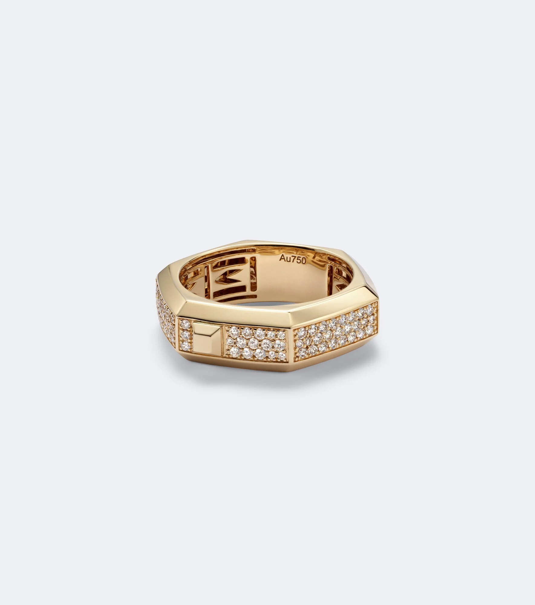 Moderniste 18kt gold ring with diamonds - 1