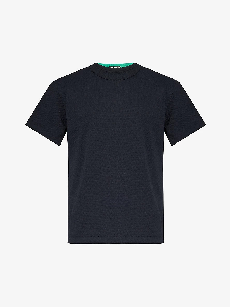Layered short-sleeved woven T-shirt - 1