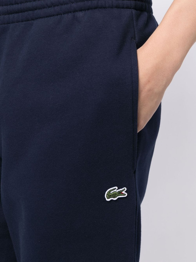 crocodile logo-patch fleece track pants 5