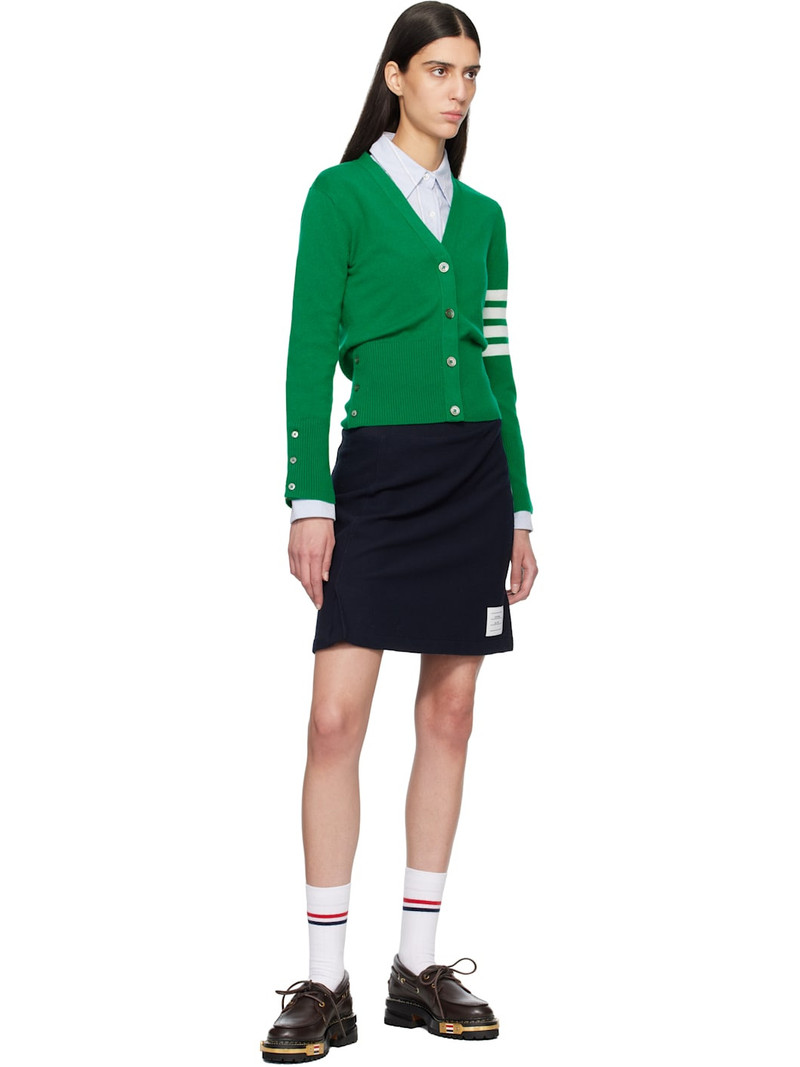 Thom Browne Navy Box Pleat Miniskirt outlook