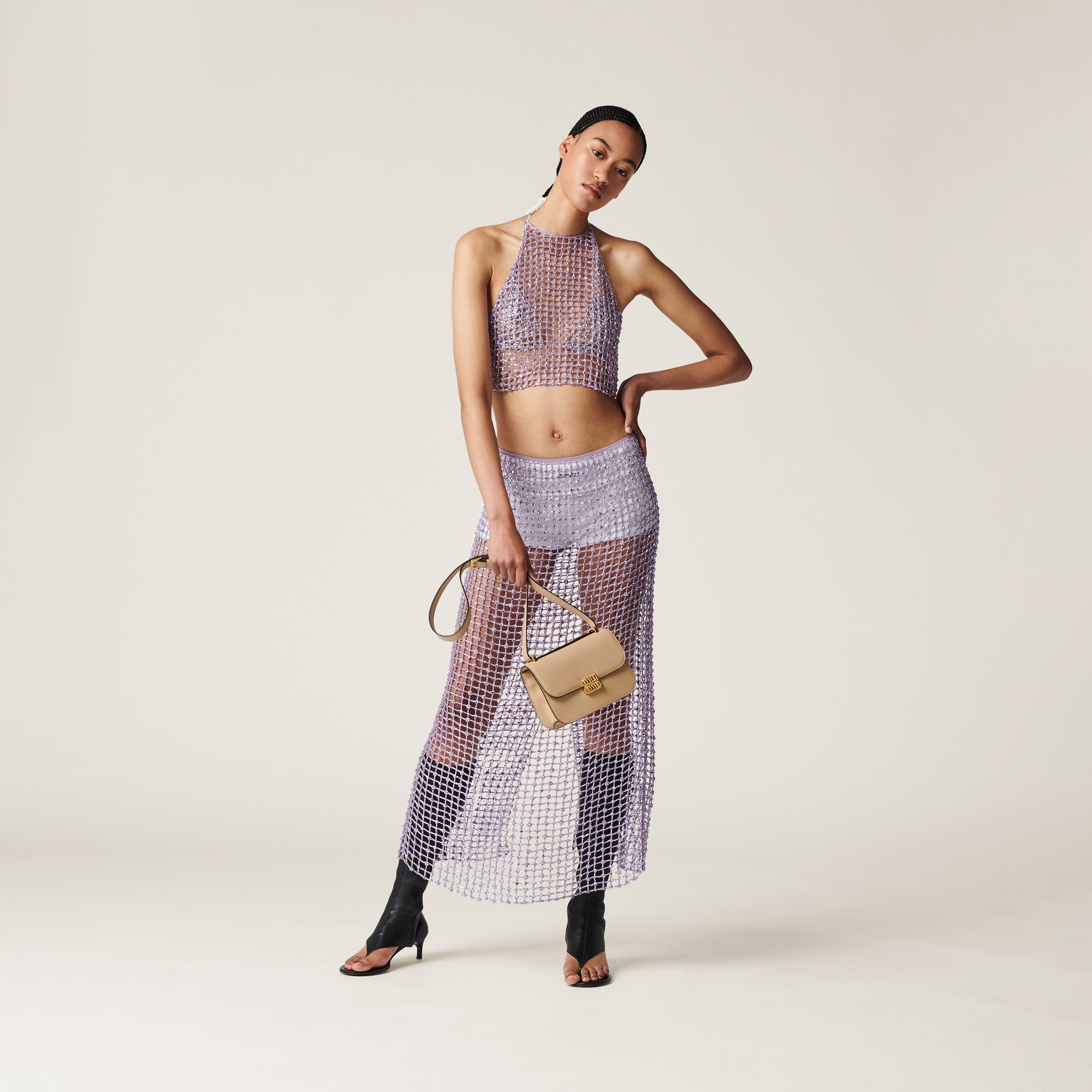 Miu Miu Embroidered crochet top | REVERSIBLE