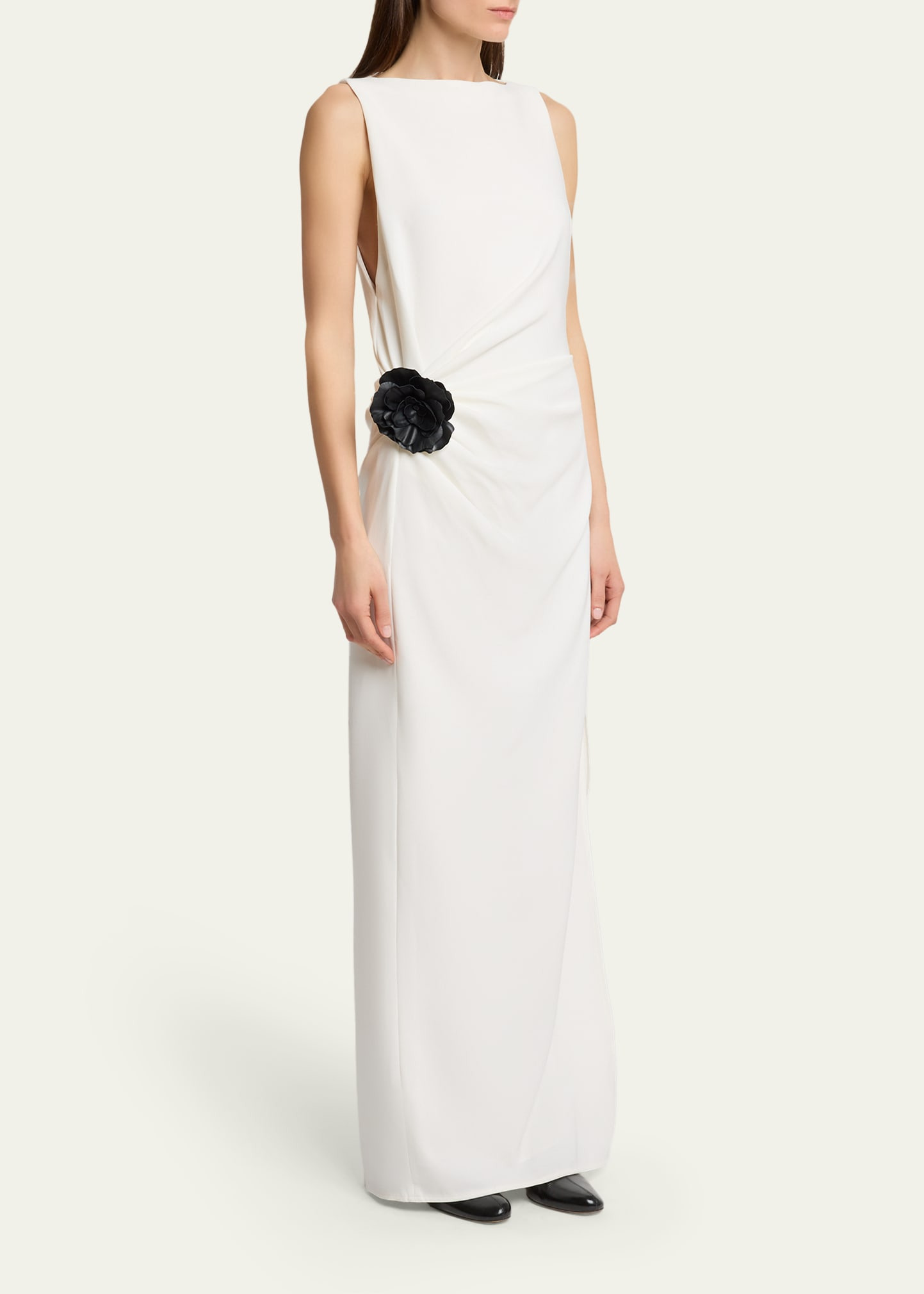 Indria Matte Double Crepe Dress - 4