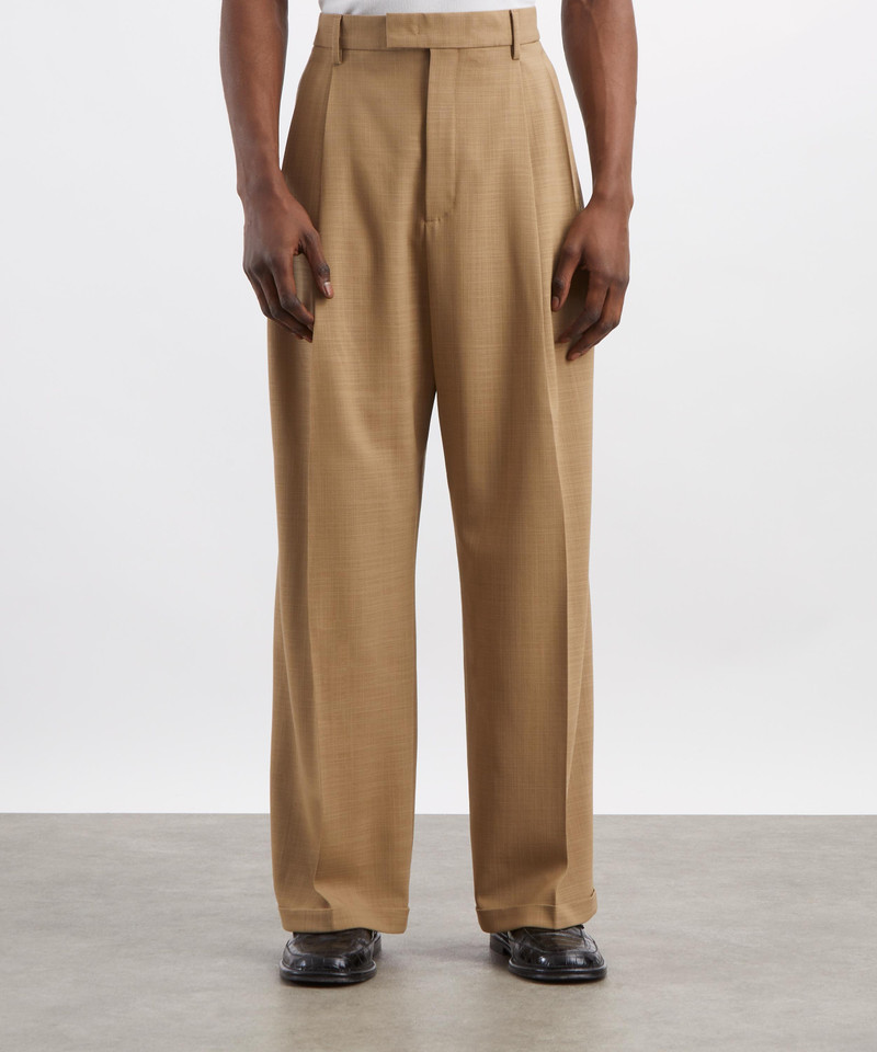 BARENA Braghier Khaki Wide-Fit Trousers outlook