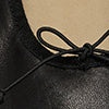Round Ballet Flat in Leather - 4