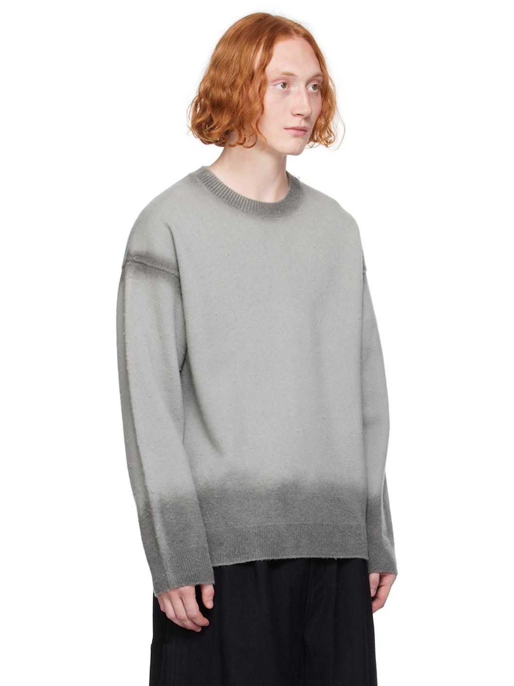 Gray Painted Sweater - 2
