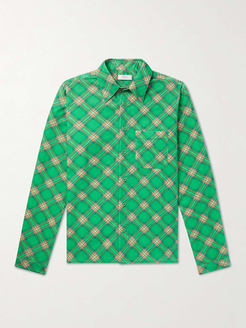 Checked Cotton-Corduroy Shirt - 1