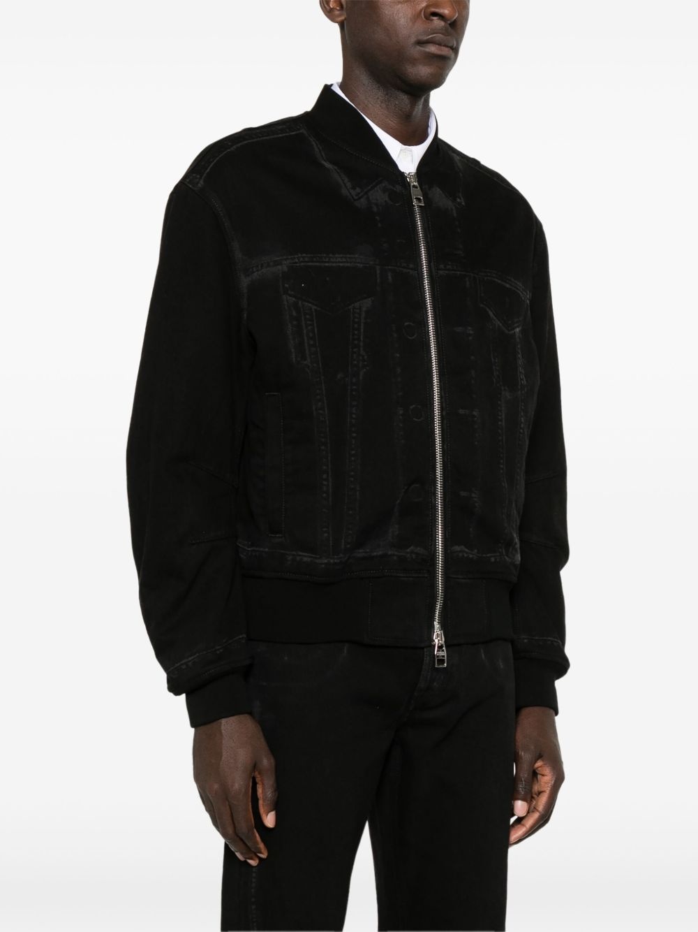 trompe l'oeil-print bomber jacket - 3