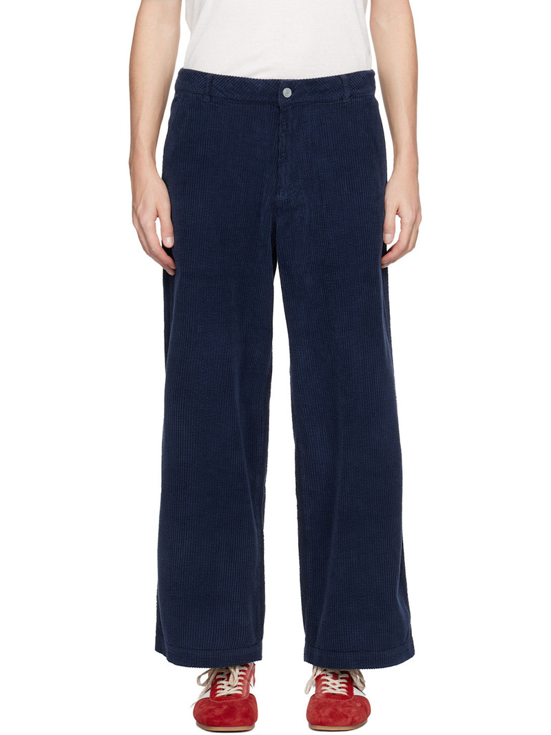 Navy Corduroy Trousers 1