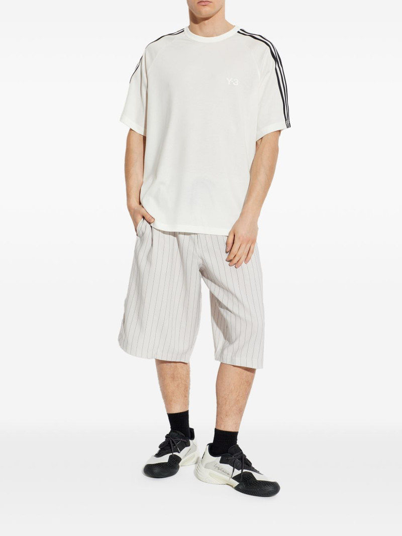 Y-3 pinstripe drawstring shorts outlook