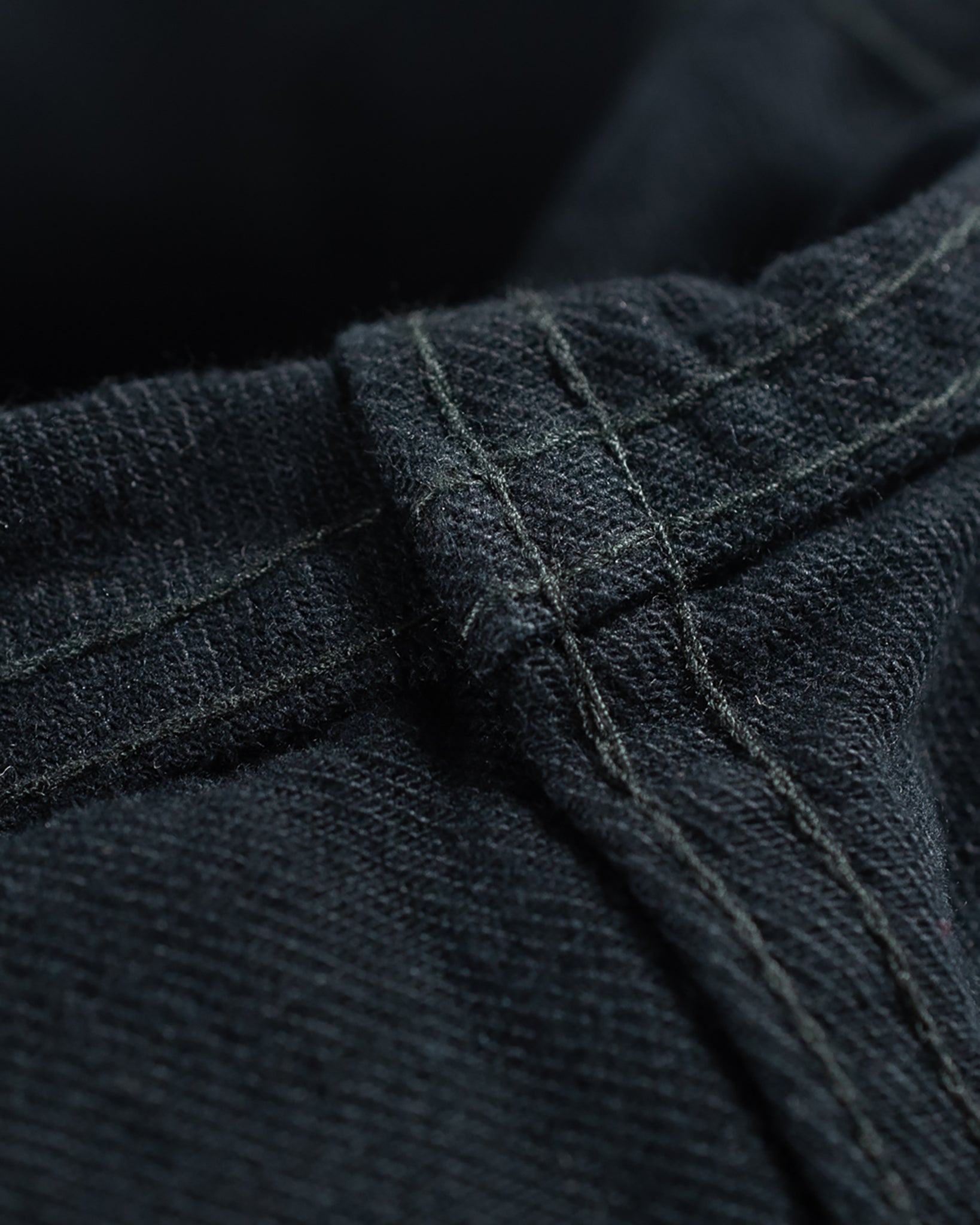 IHSH-218-BLK 12oz Selvedge Denim Western Shirt "The Johnny Cash III" - Superblack - 18