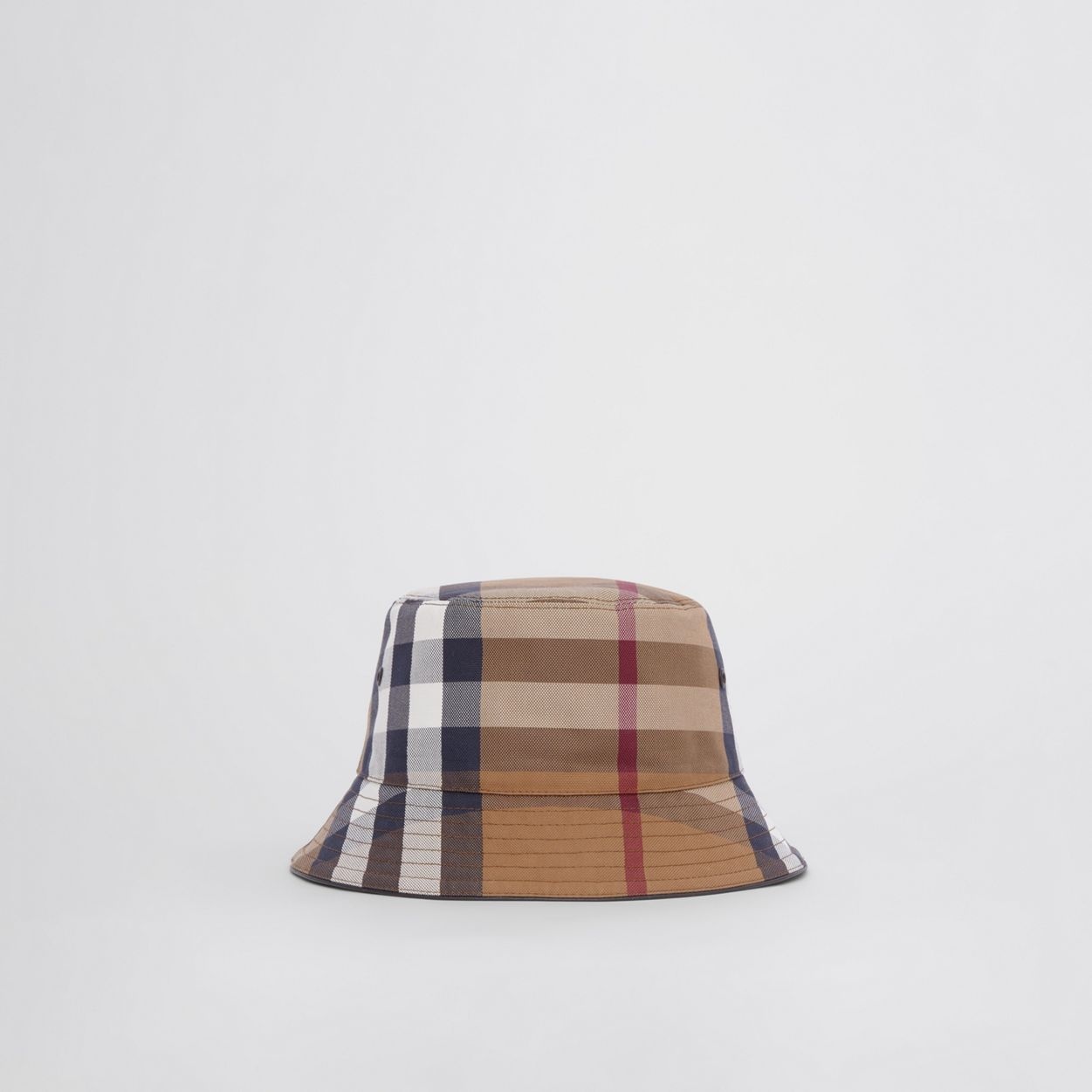 Check Cotton Canvas Bucket Hat - 1