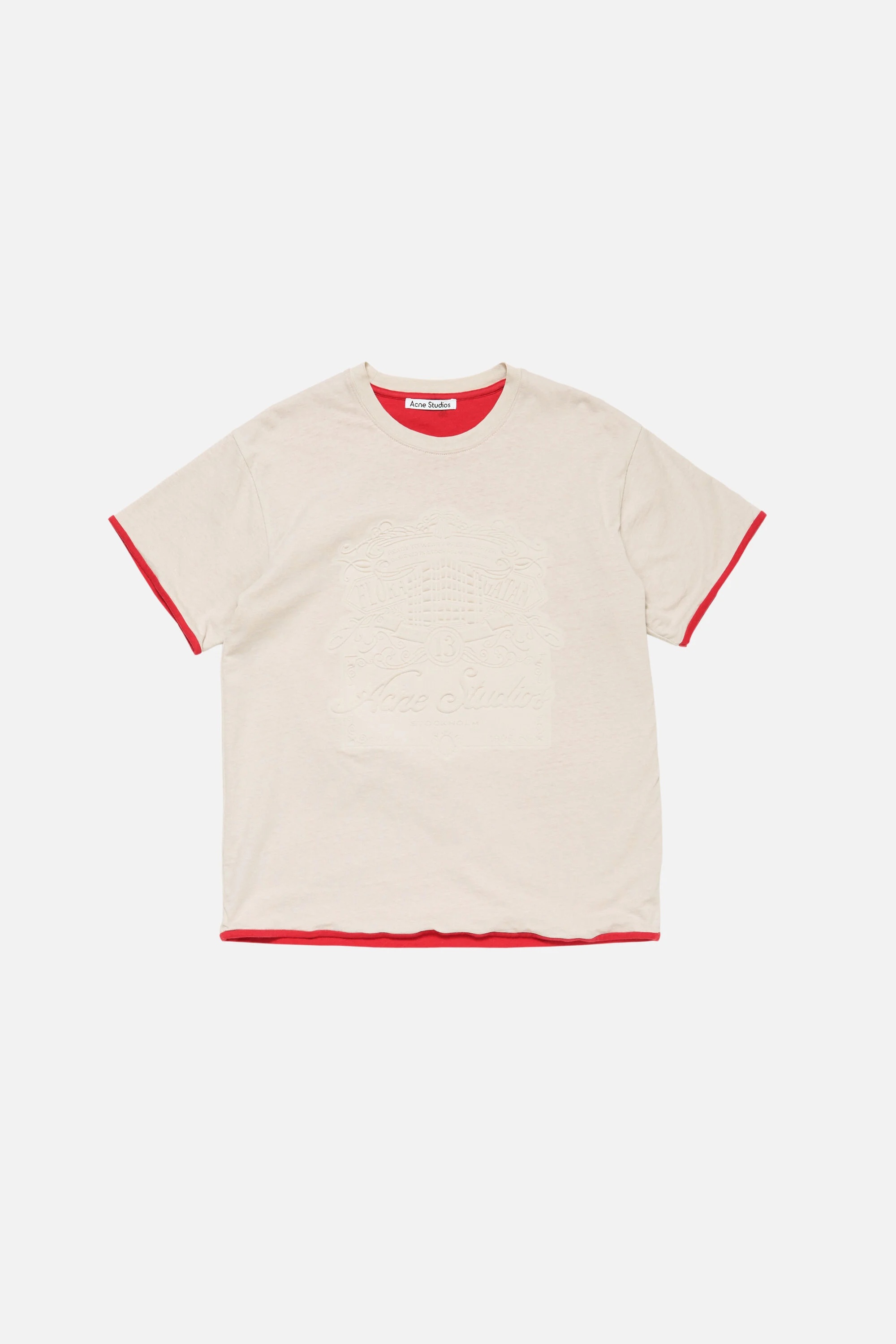 Embossed logo t-shirt - White/red - 6