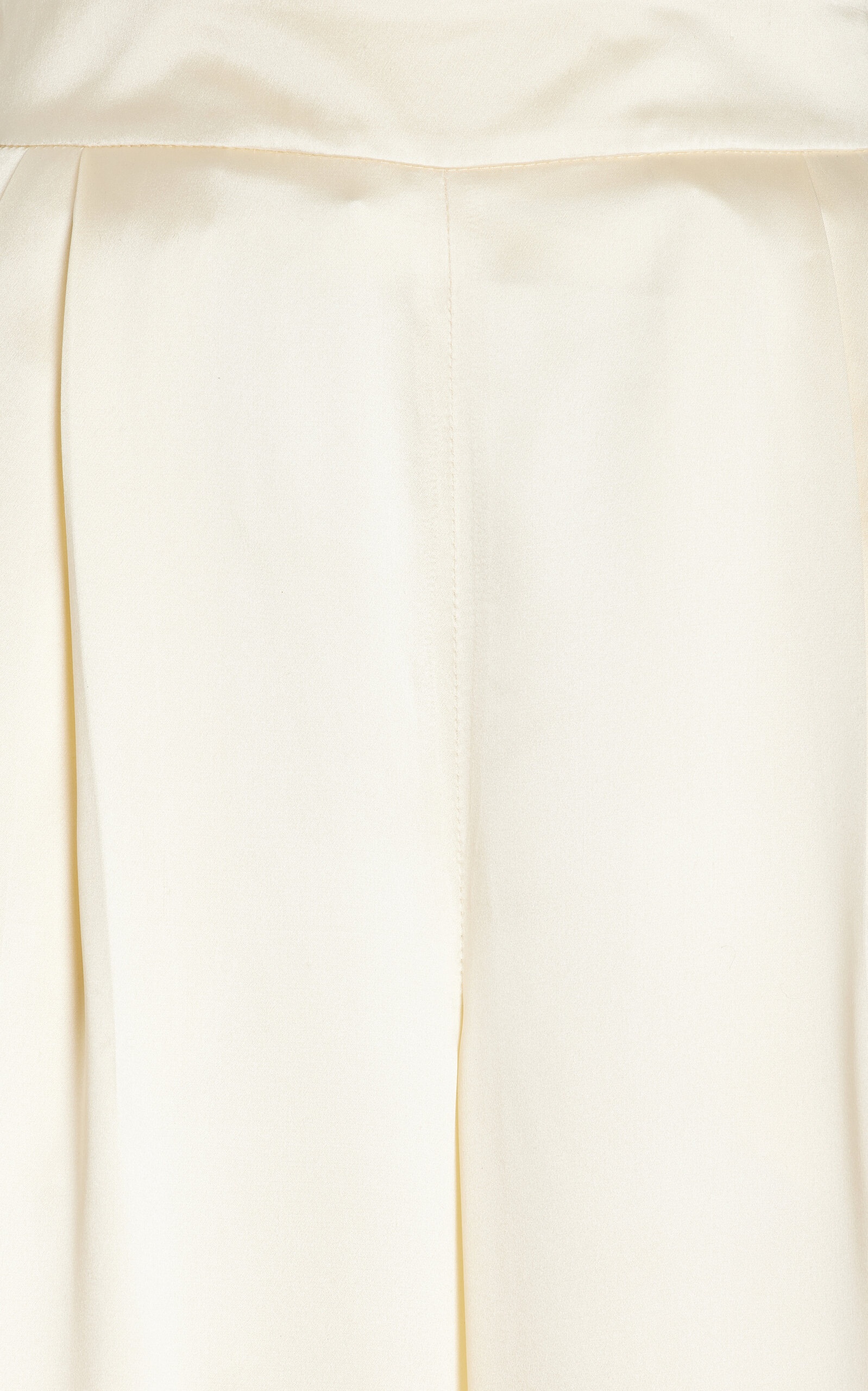 Relaxed Silk Wide-Leg Pants ivory - 5