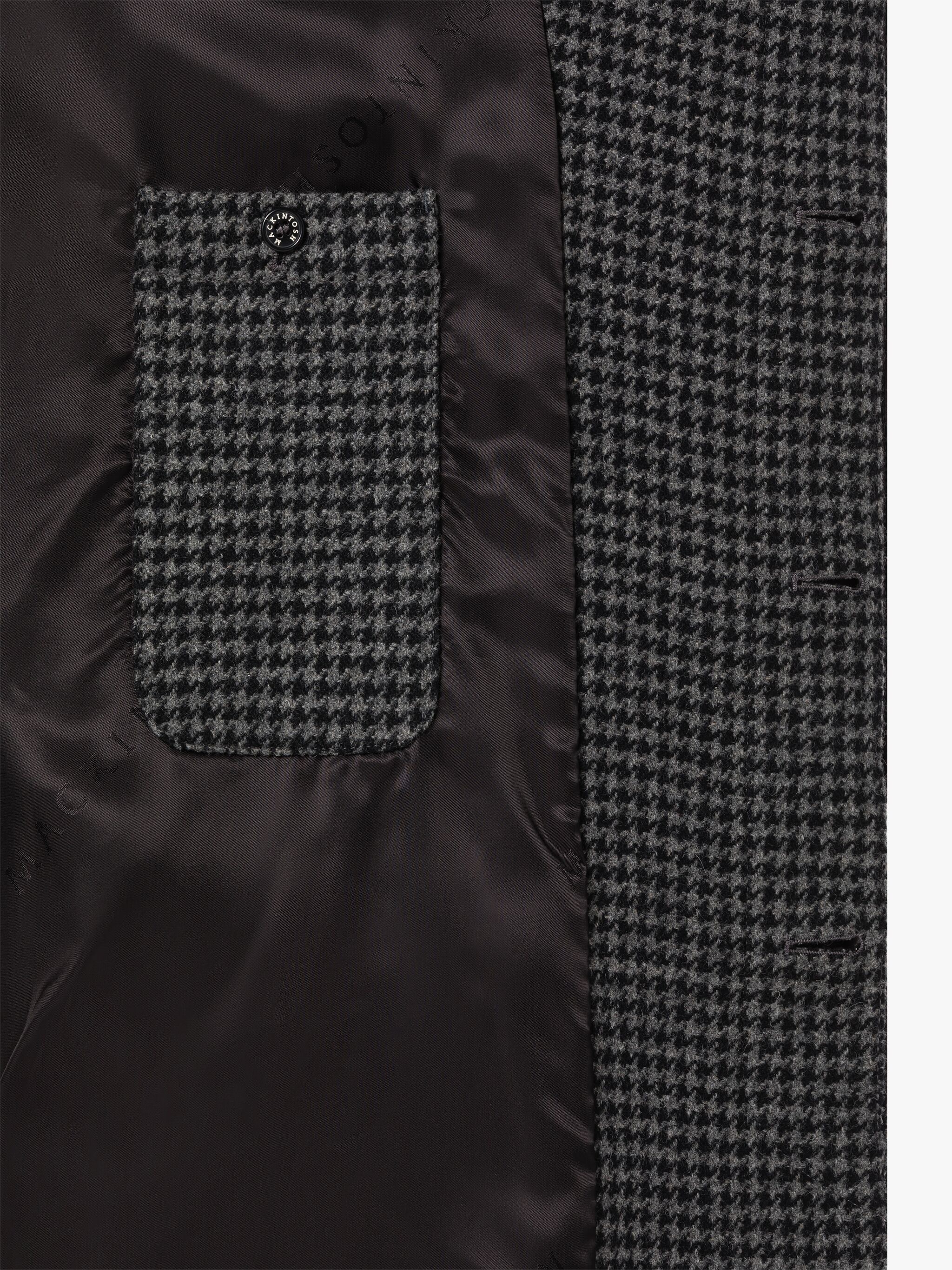 SOHO GREY HOUNDSTOOTH WOOL OVERCOAT - 6