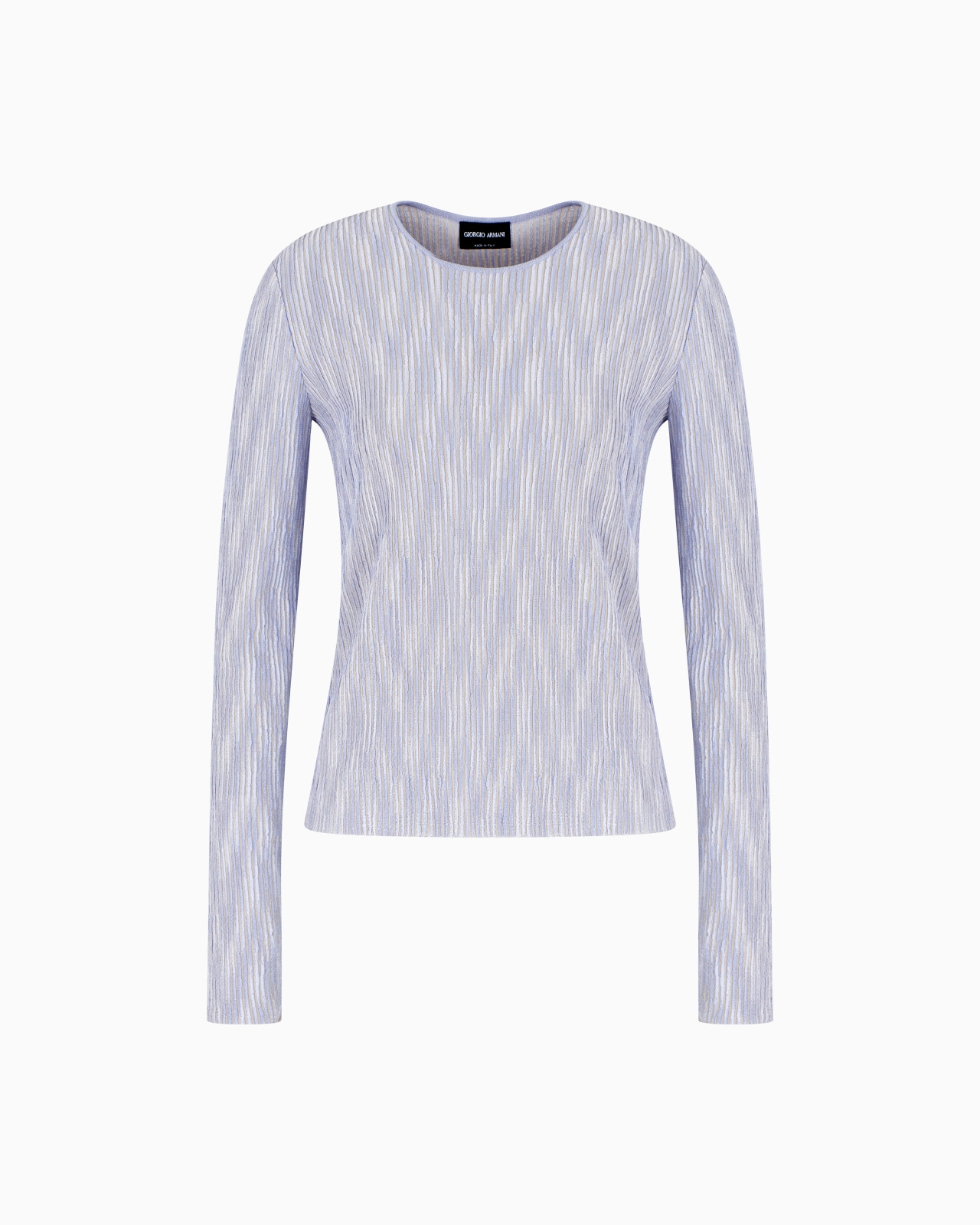 CUPRO AND VISCOSE BLEND CREW-NECK JUMPER - 1