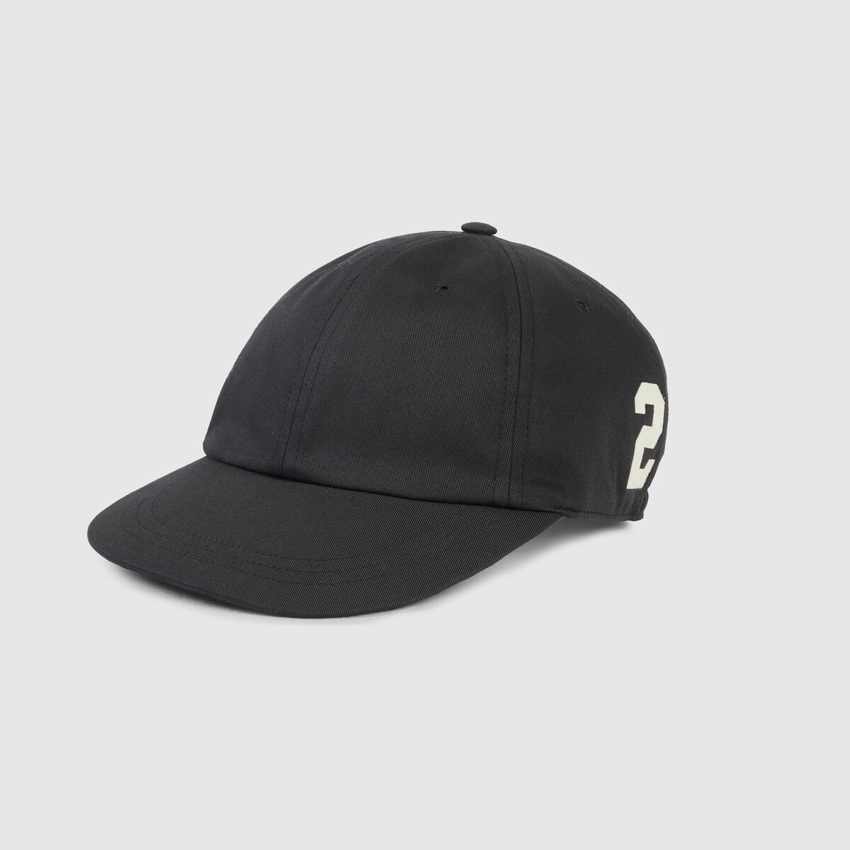 Cotton canvas baseball hat with Gucci patch - 1