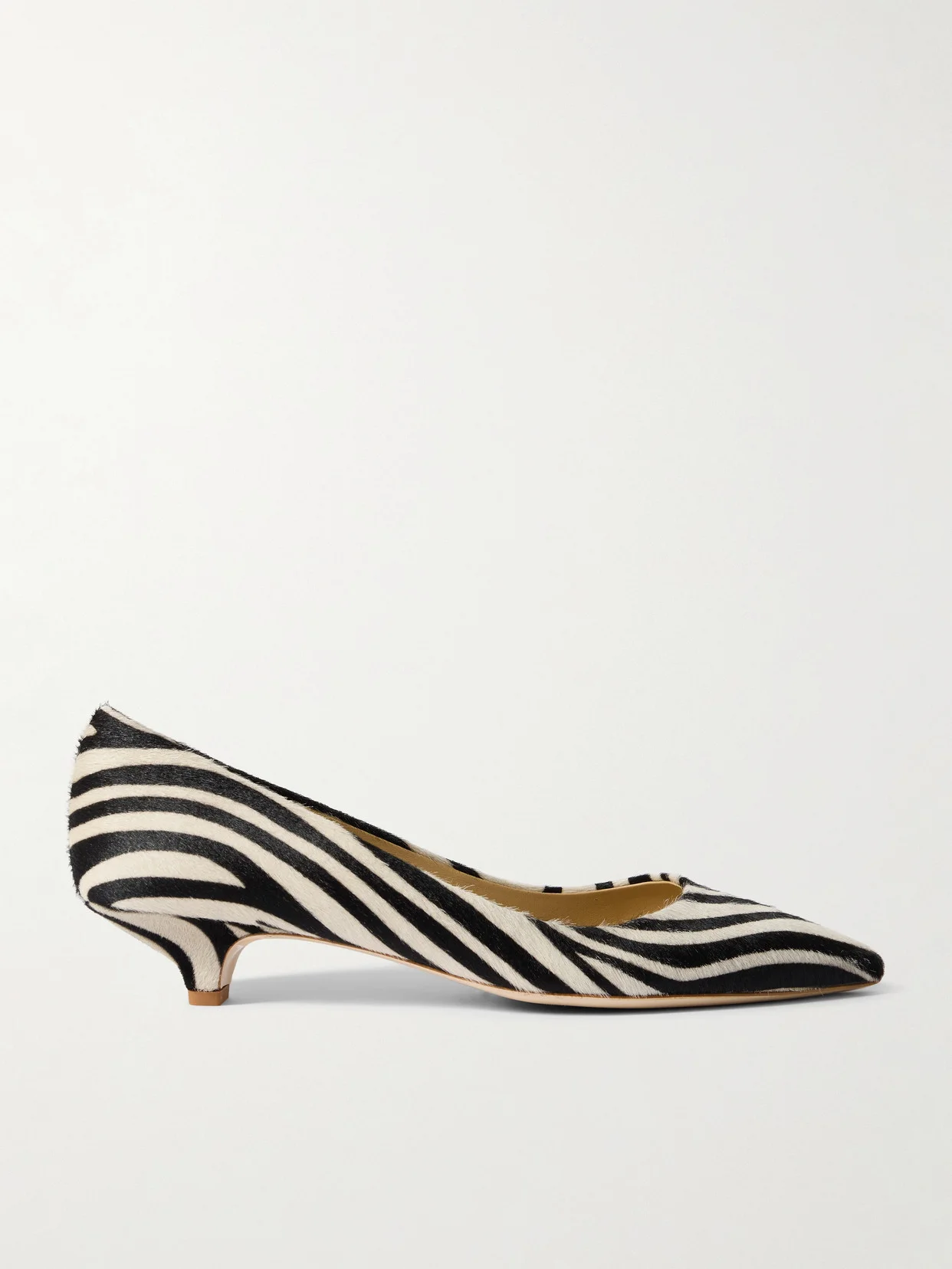 Kitty Point Zebra-print Pony Hair Pumps - 1