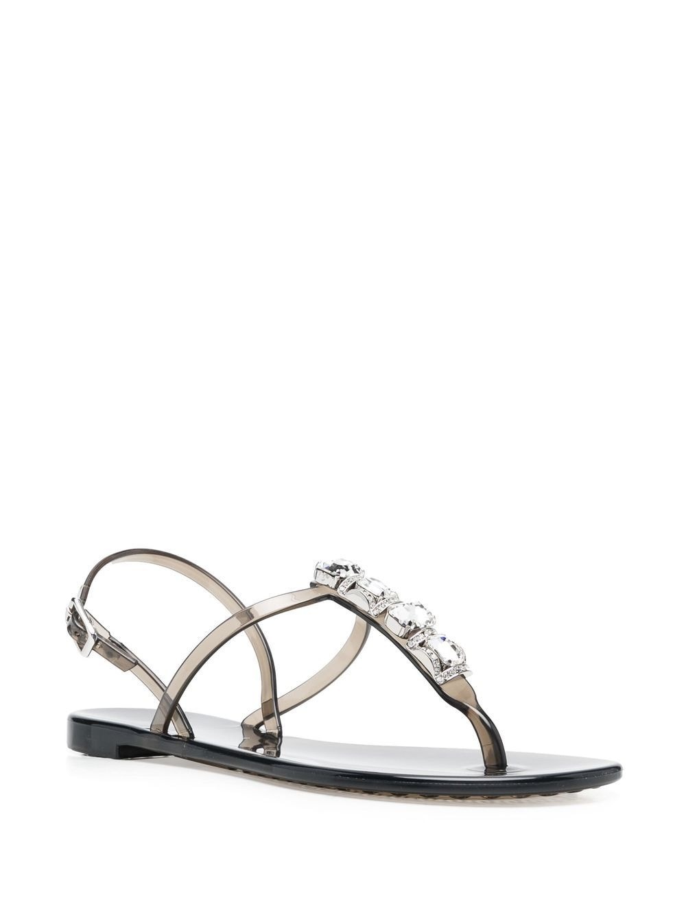 crystal-embellished jelly sandals - 2