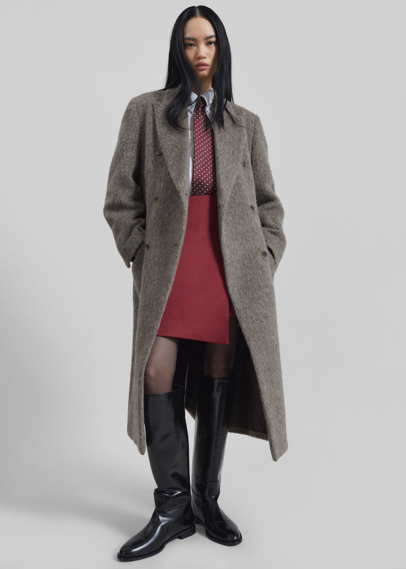 Sormark Brushed Wool Coat - Taupe 7