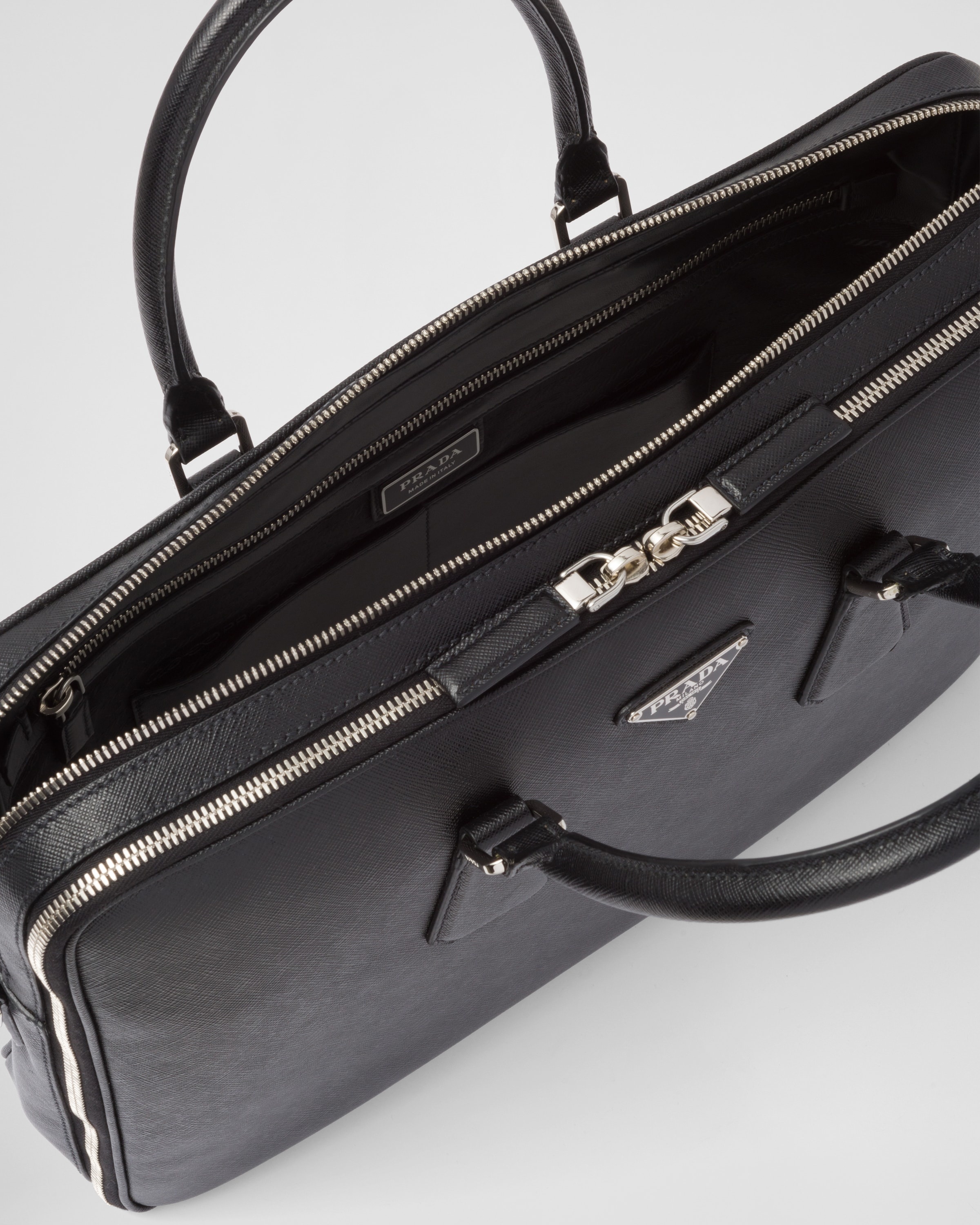 Saffiano leather briefcase - 5