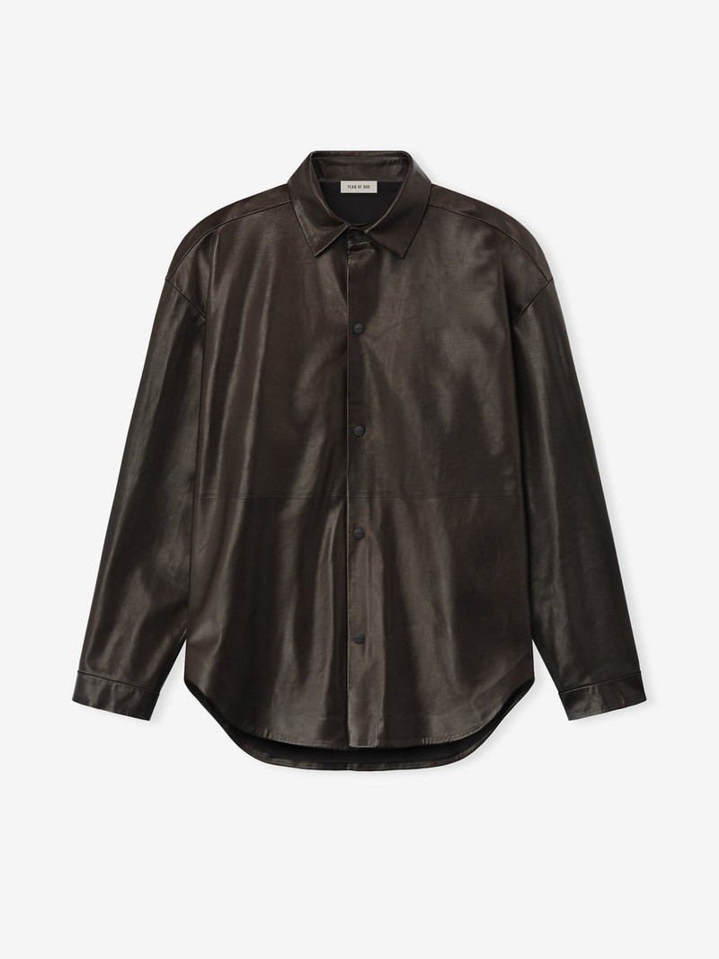 Leather Relaxed Shirt - 1
