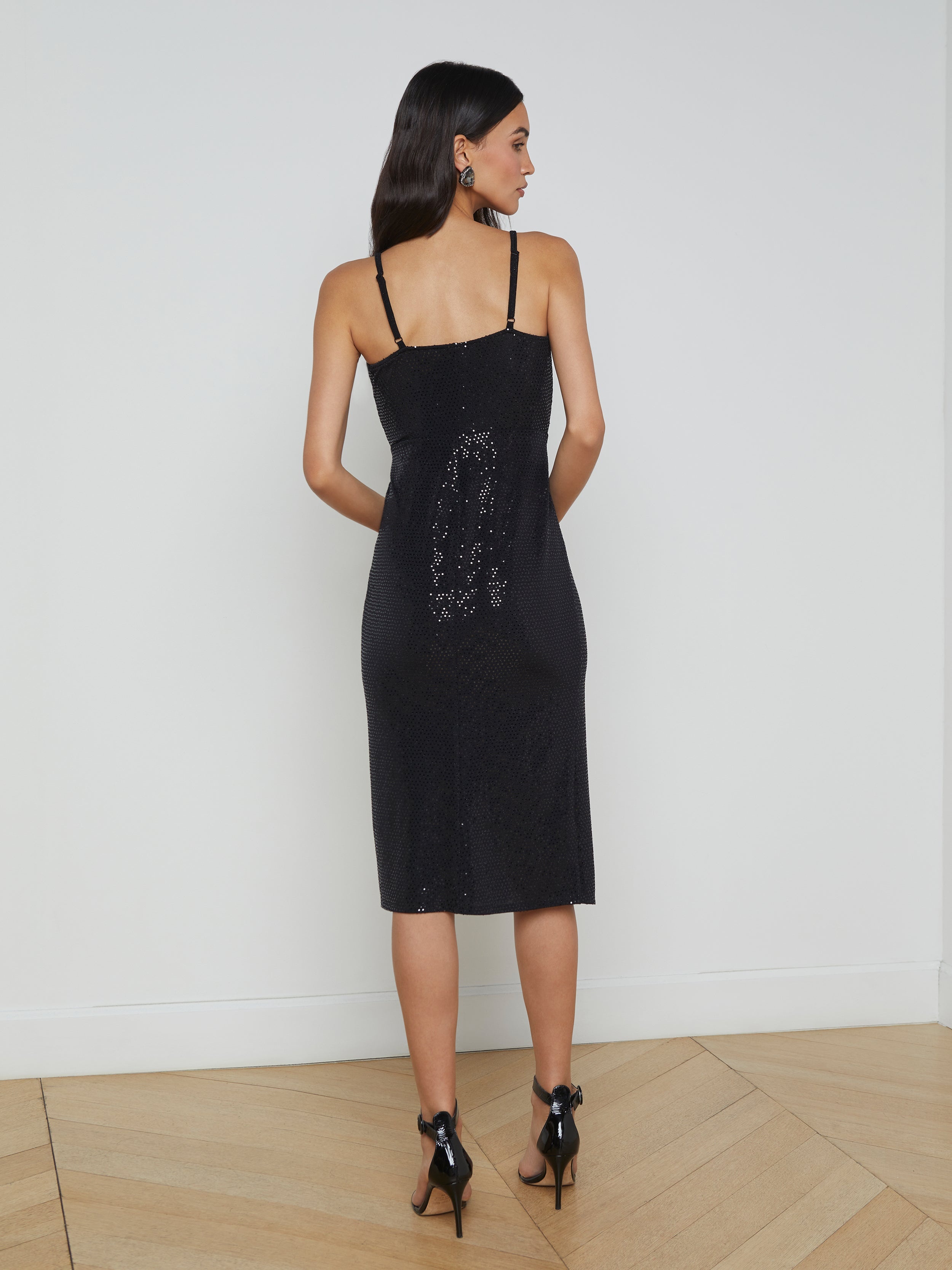 Chatou Sequin Twist-Front Dress - 4