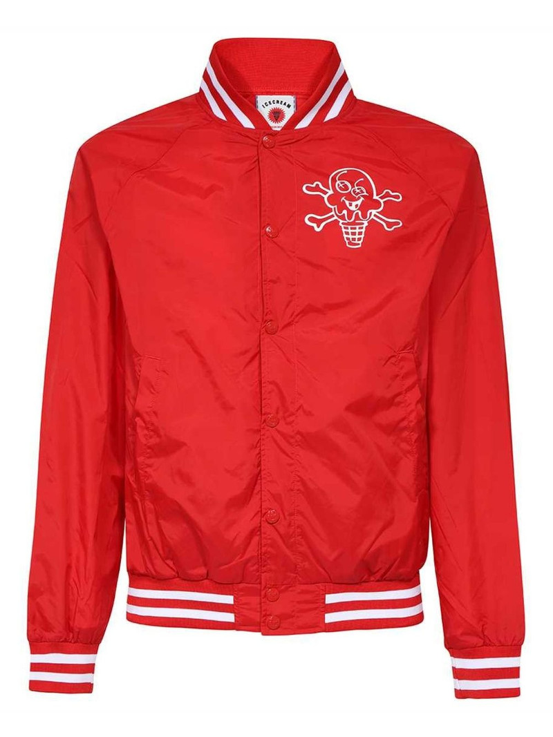 logo-print bomber jacket 1