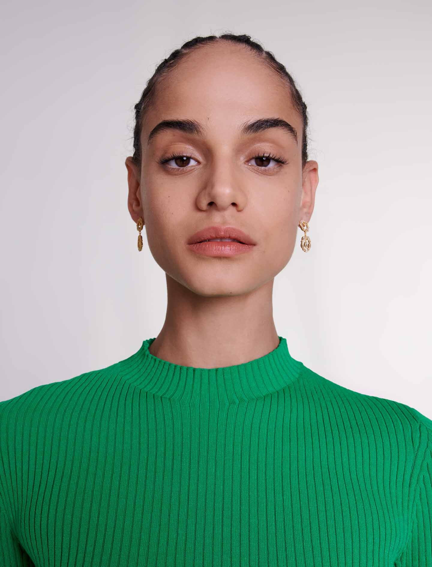 Knit crop top with ties - 3