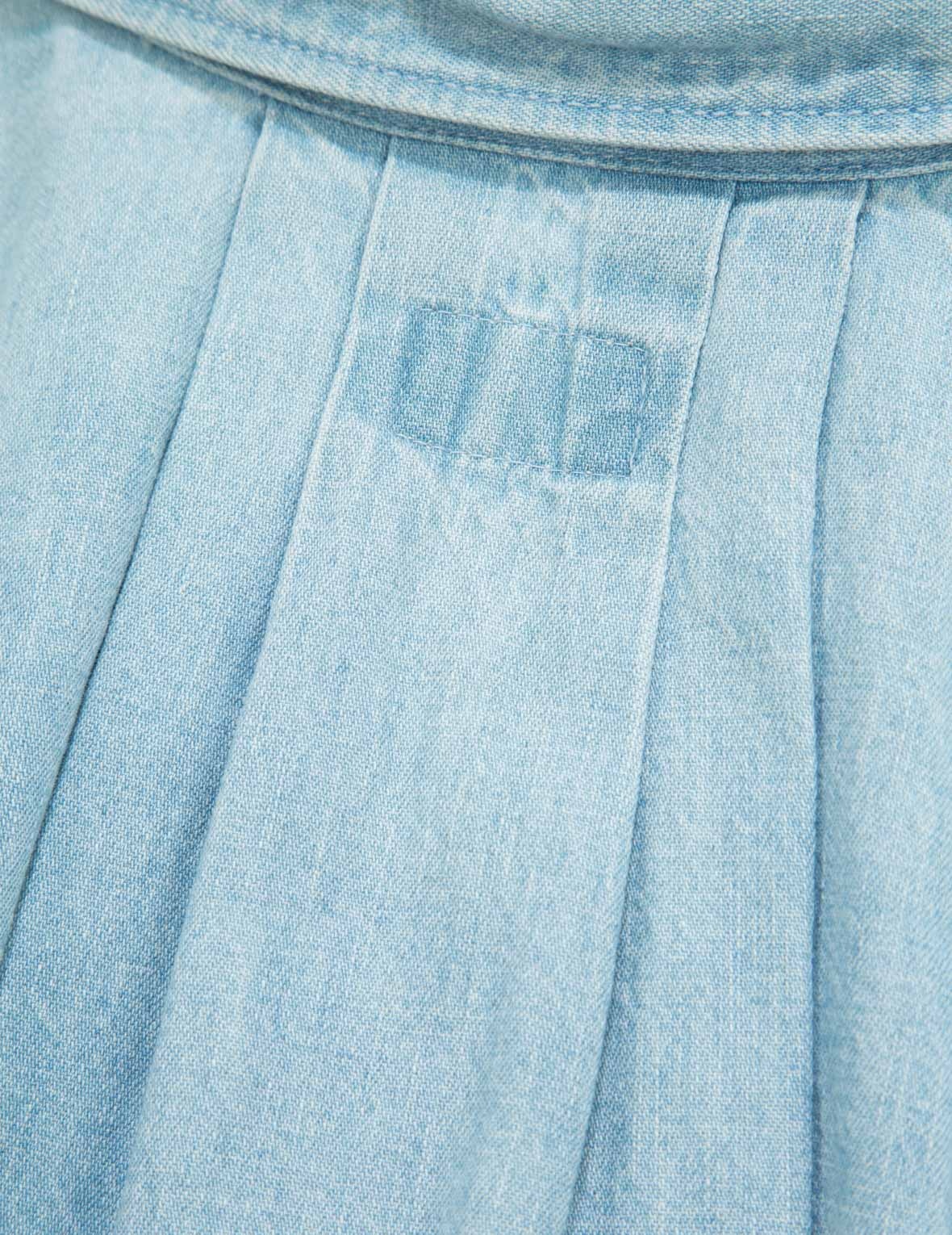 Logo Print Loose-fit Denim Blouse - 13