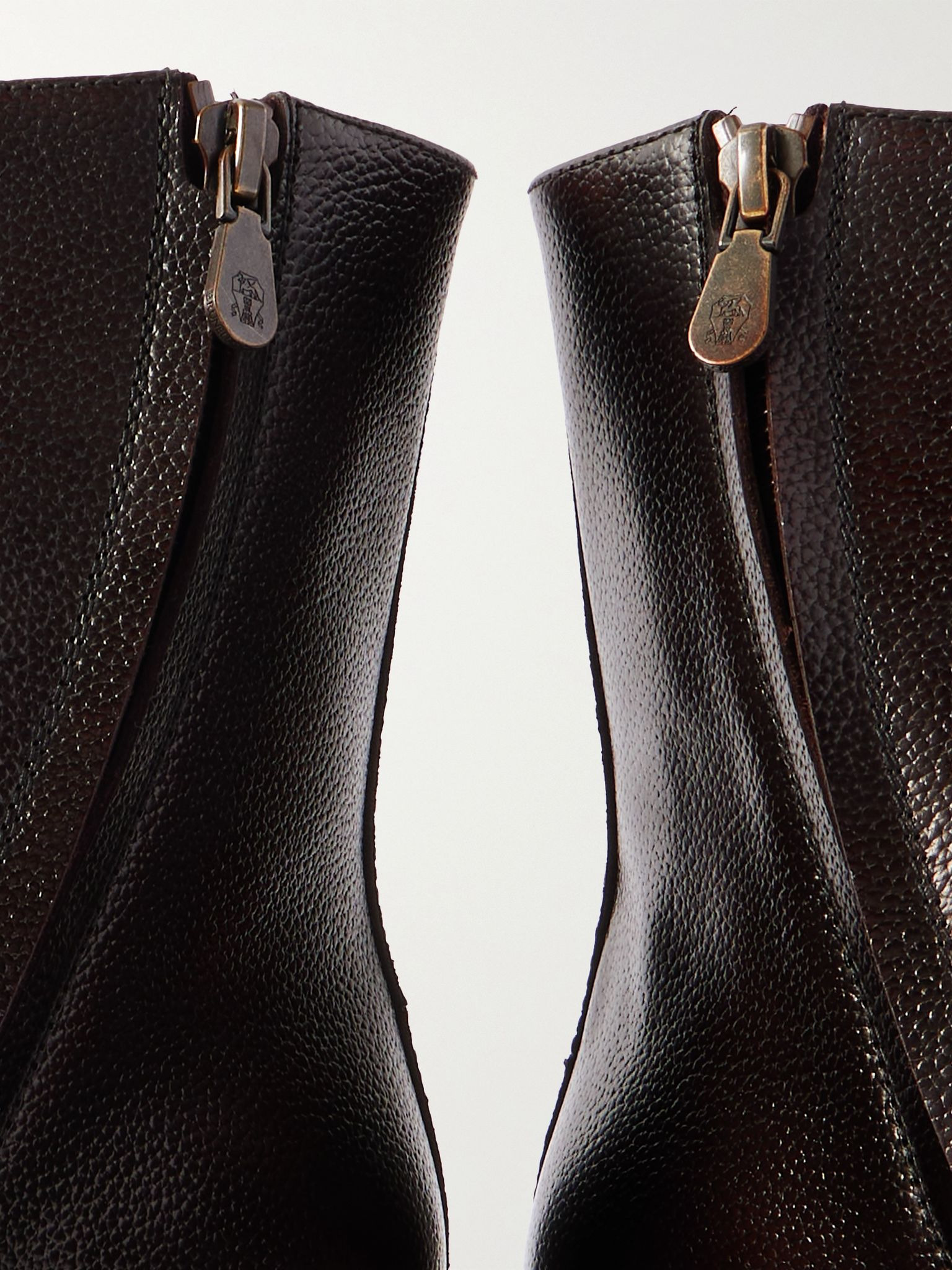 Pedula Full-Grain Leather Boots Burgundy - 5