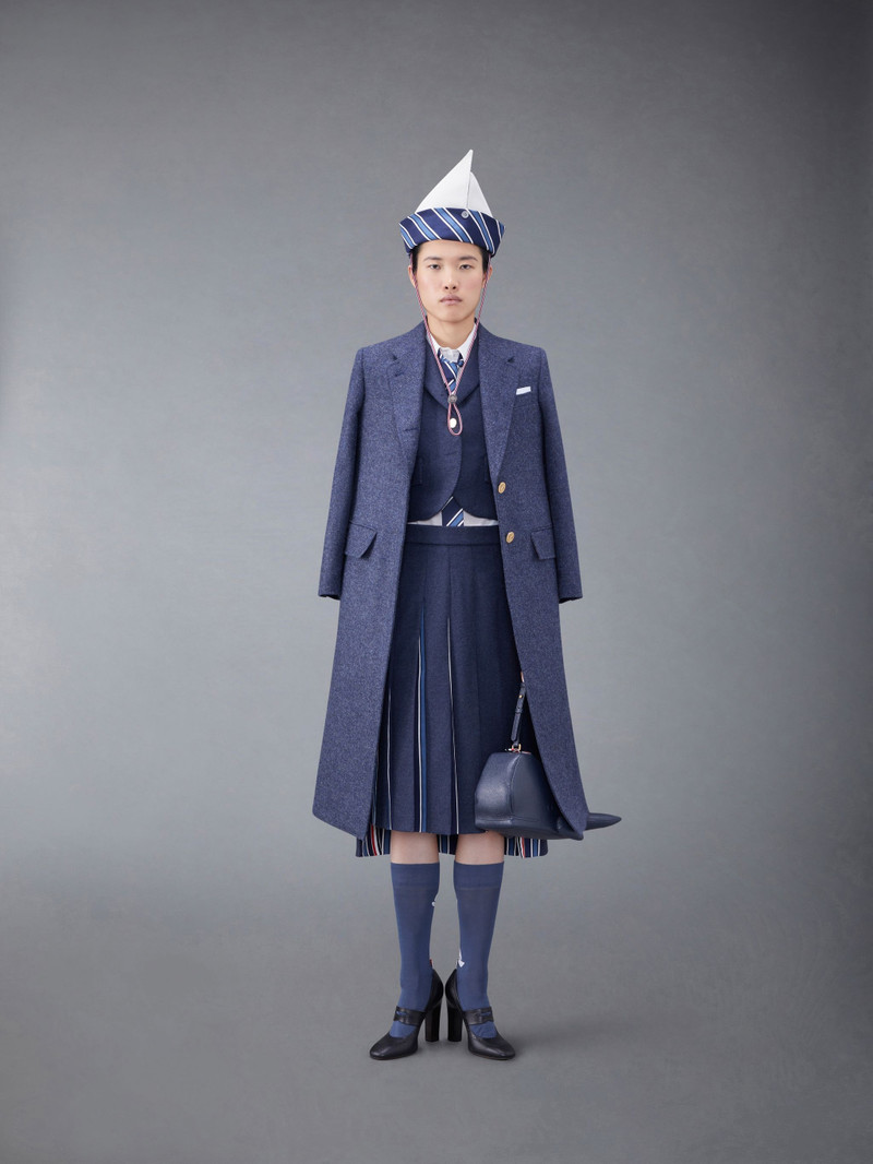 Solid Shetland Wide Lapel Overcoat 4