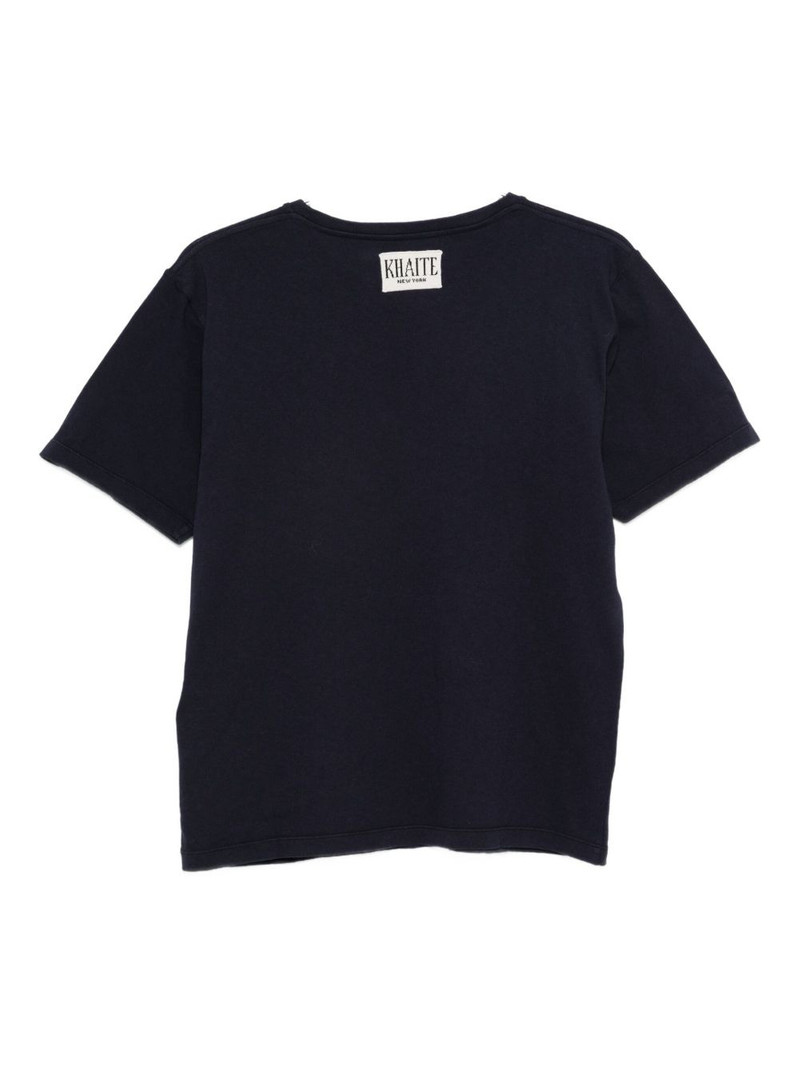 KHAITE round-neck cotton T-shirt outlook