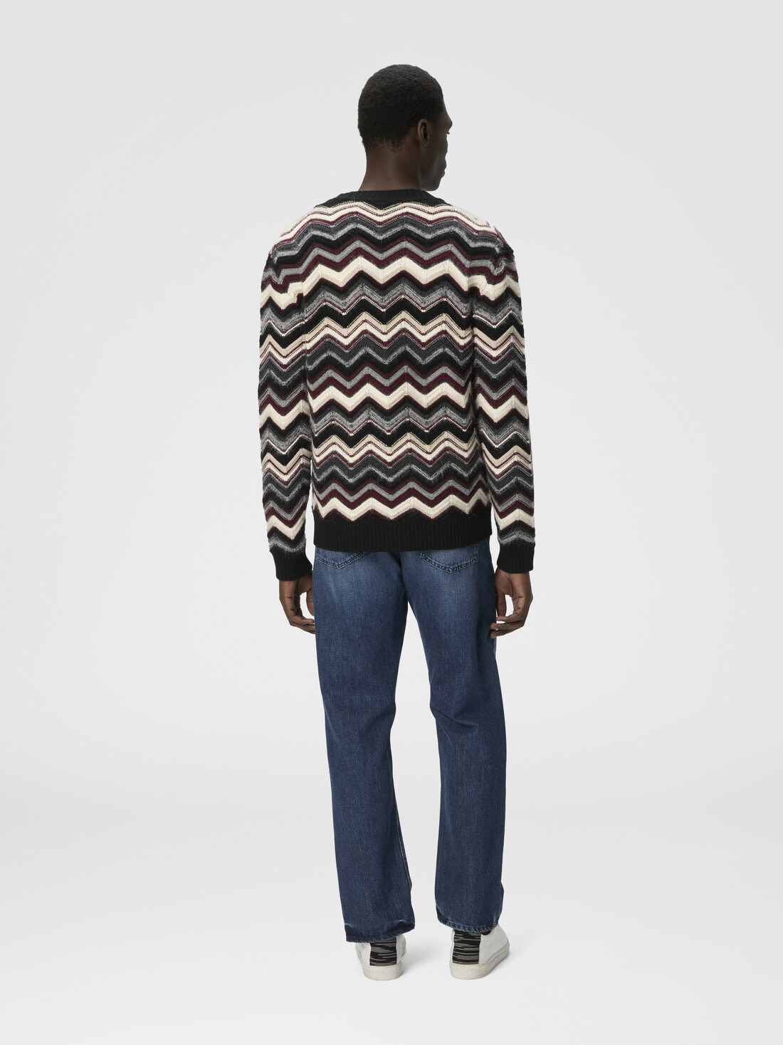 The cardigan in wool and alpaca with zigzag - 3