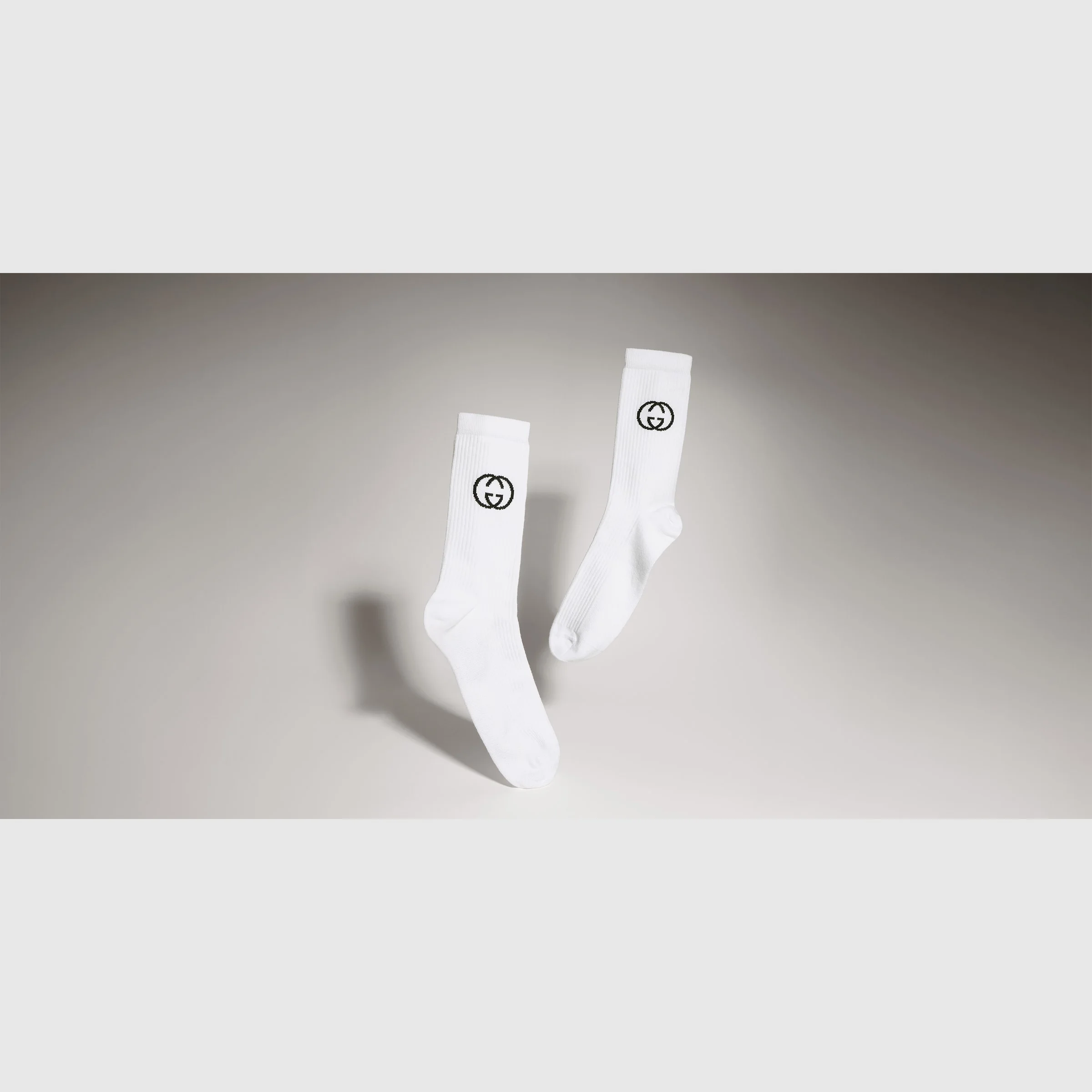 Cotton socks with Interlocking G - 1