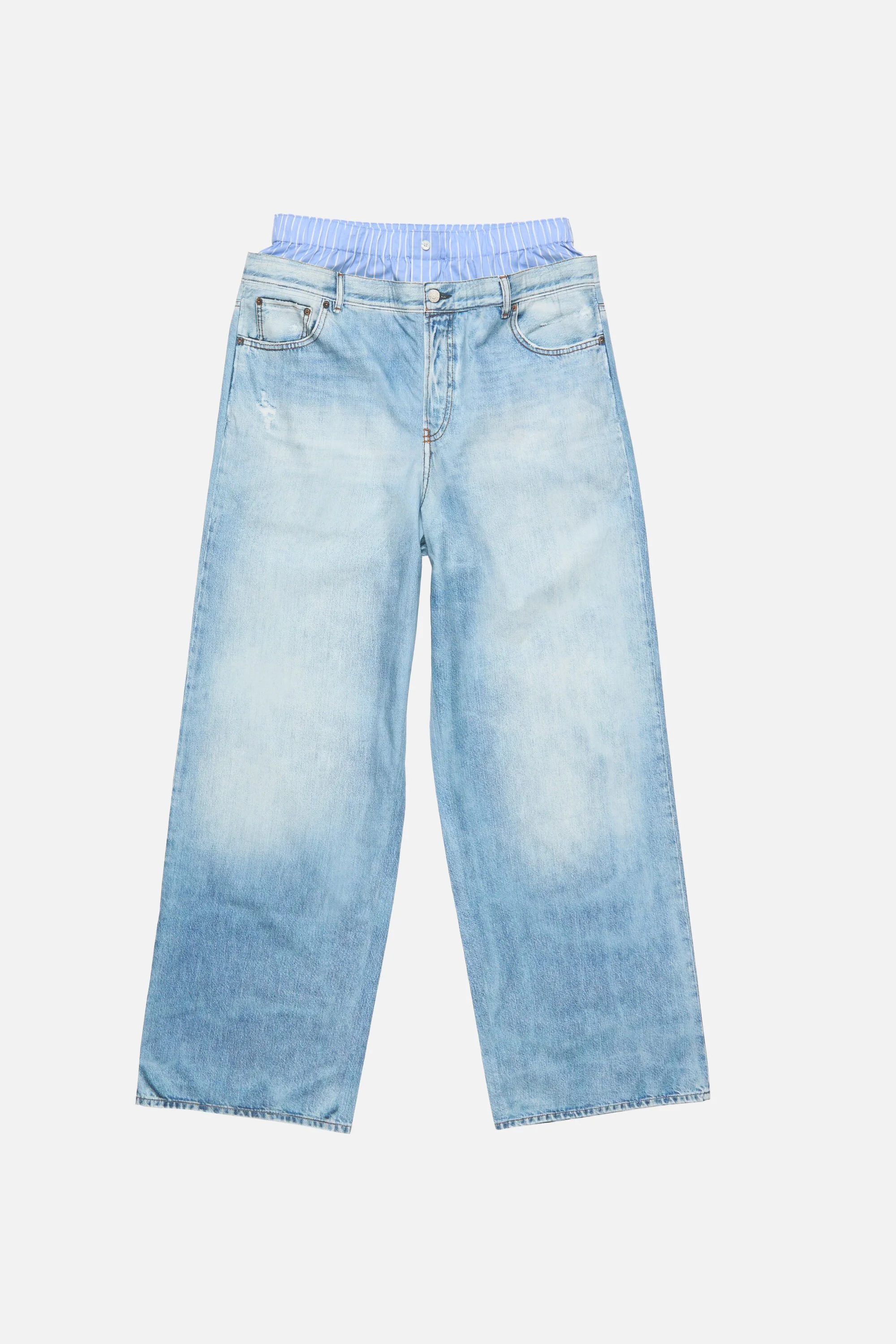 Printed trousers - Light blue - 1